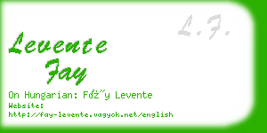 levente fay business card